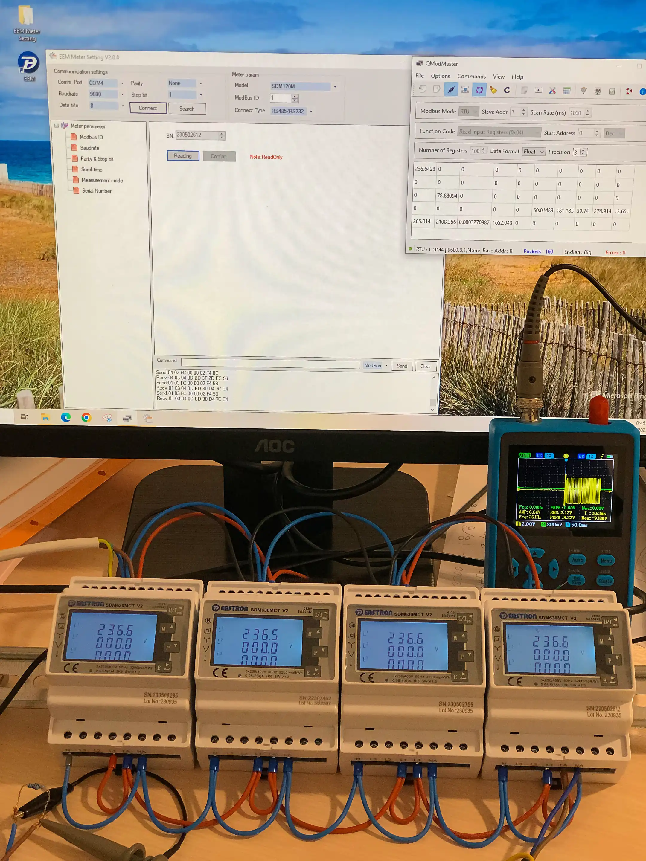Тестиро&shy;ва&shy;ние смарт метров с про&shy;бле&shy;мой интер&shy;фейса RS-485