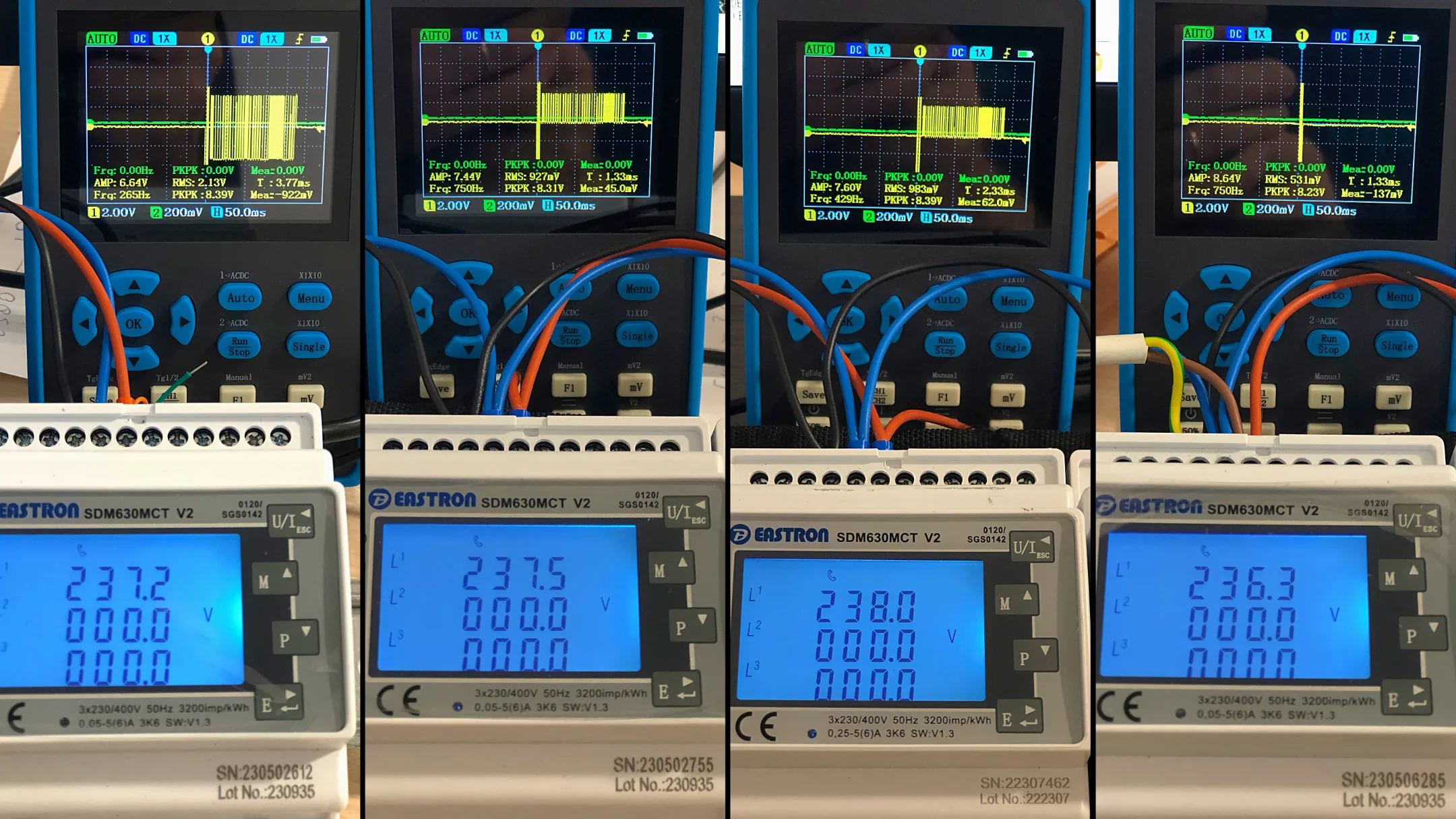 Проверка сиг&shy;на&shy;лов смарт метров осцил&shy;ло&shy;гра&shy;фом